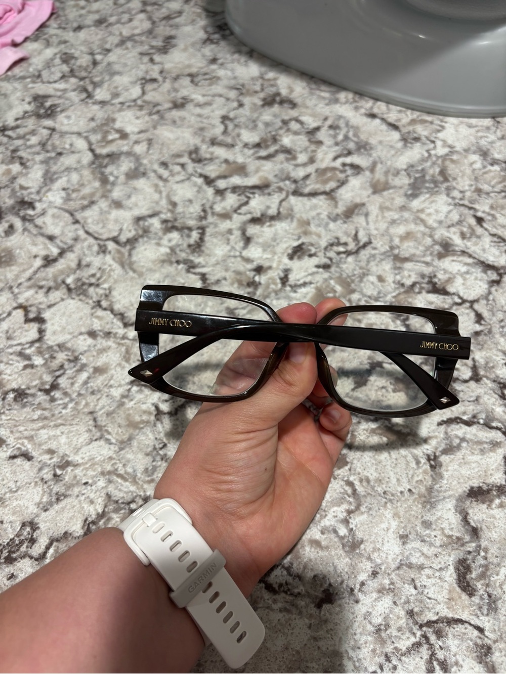 Jimmy Choo Black Round Logo Temple Sunglasses - Picture 5 of 5